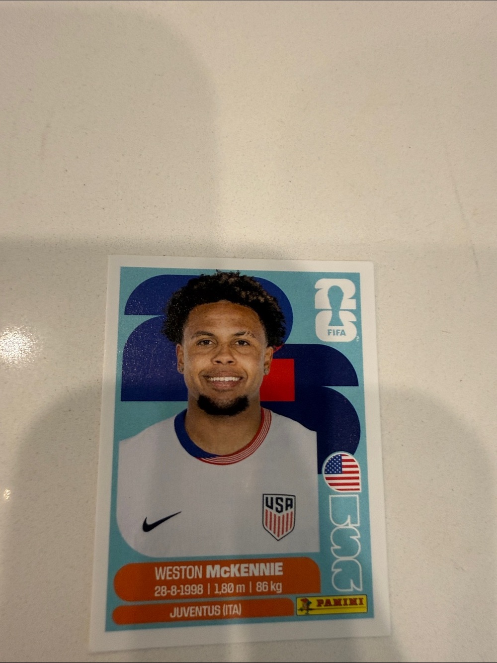 Panini Weston McKennie Soccer Card - Blue/White/Orange